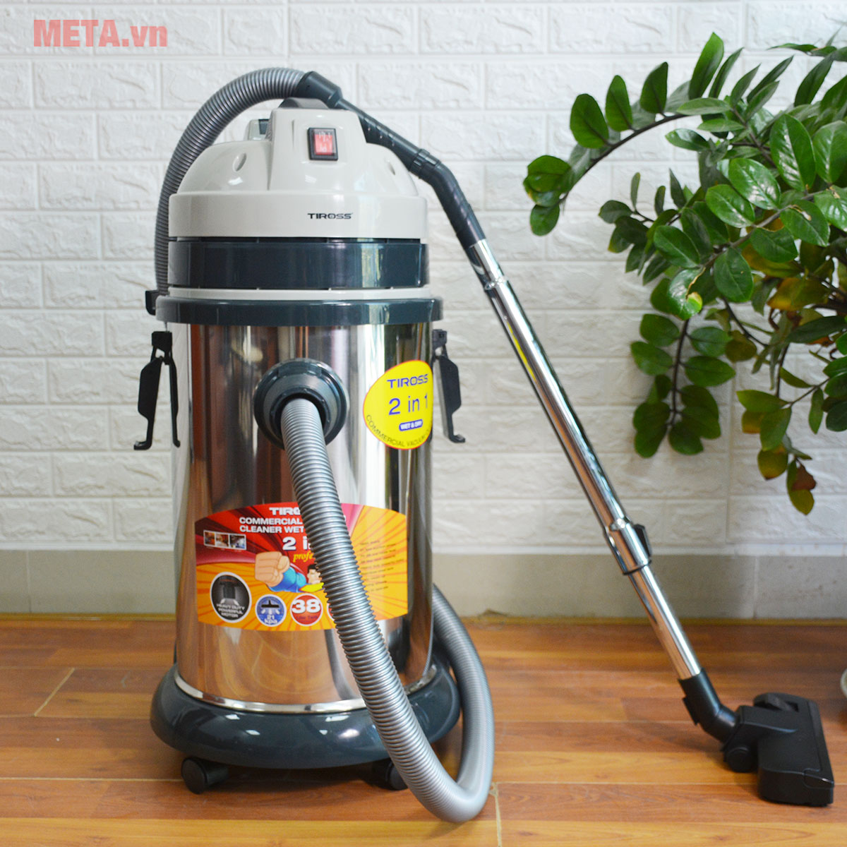 Máy hút bụi công nghiệp Tiross TS9303 dùng hút ướt và khô