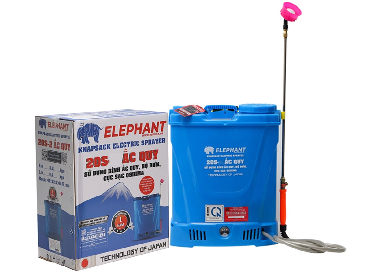 Bình xịt thuốc trừ sâu, côn trùng điện Elephant 20S