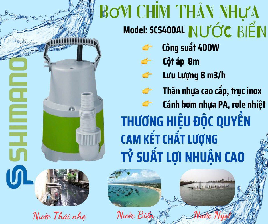 Thông số máy bơm SCS400AL