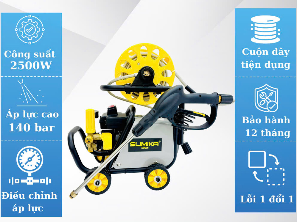 Máy rửa xe có công suất mạnh mẽ