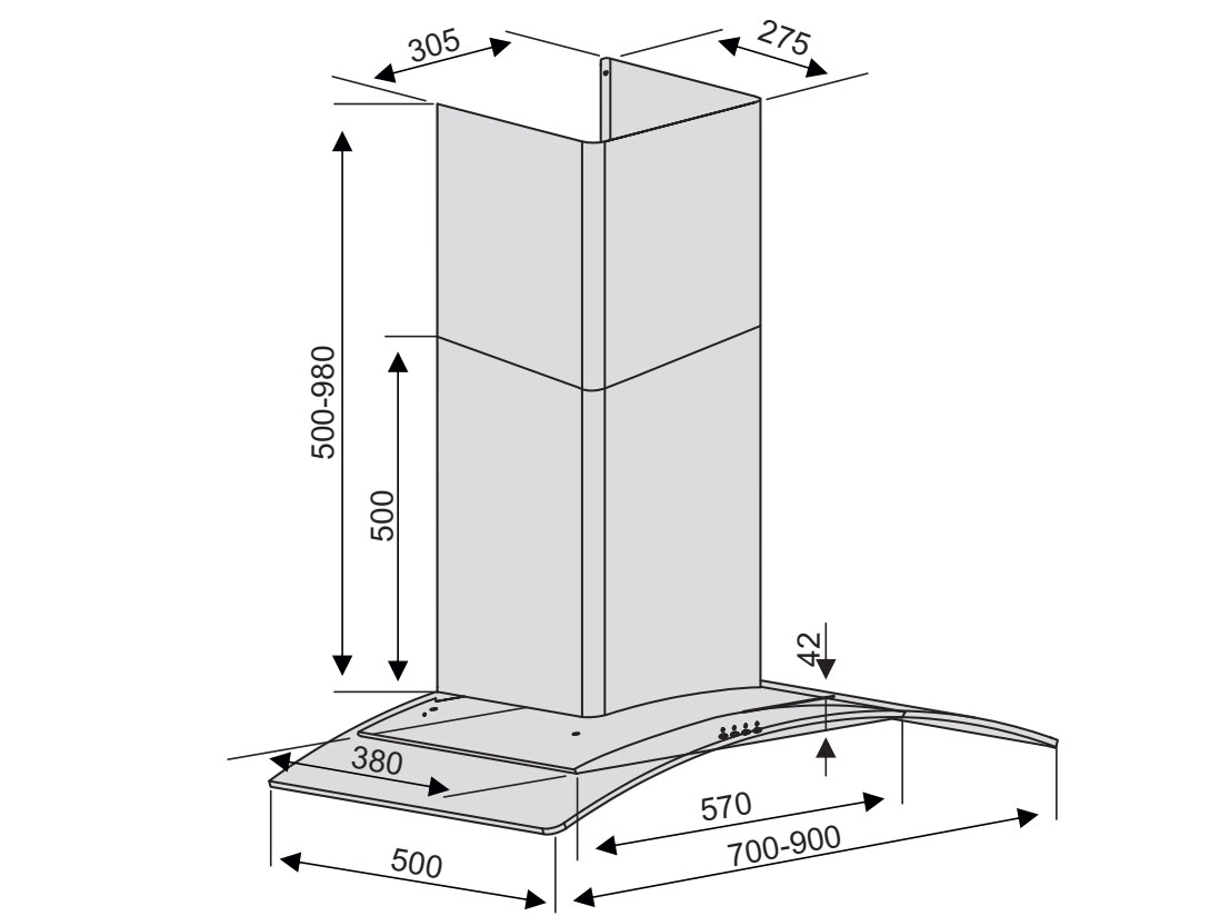 Kích thước của TA-2001E