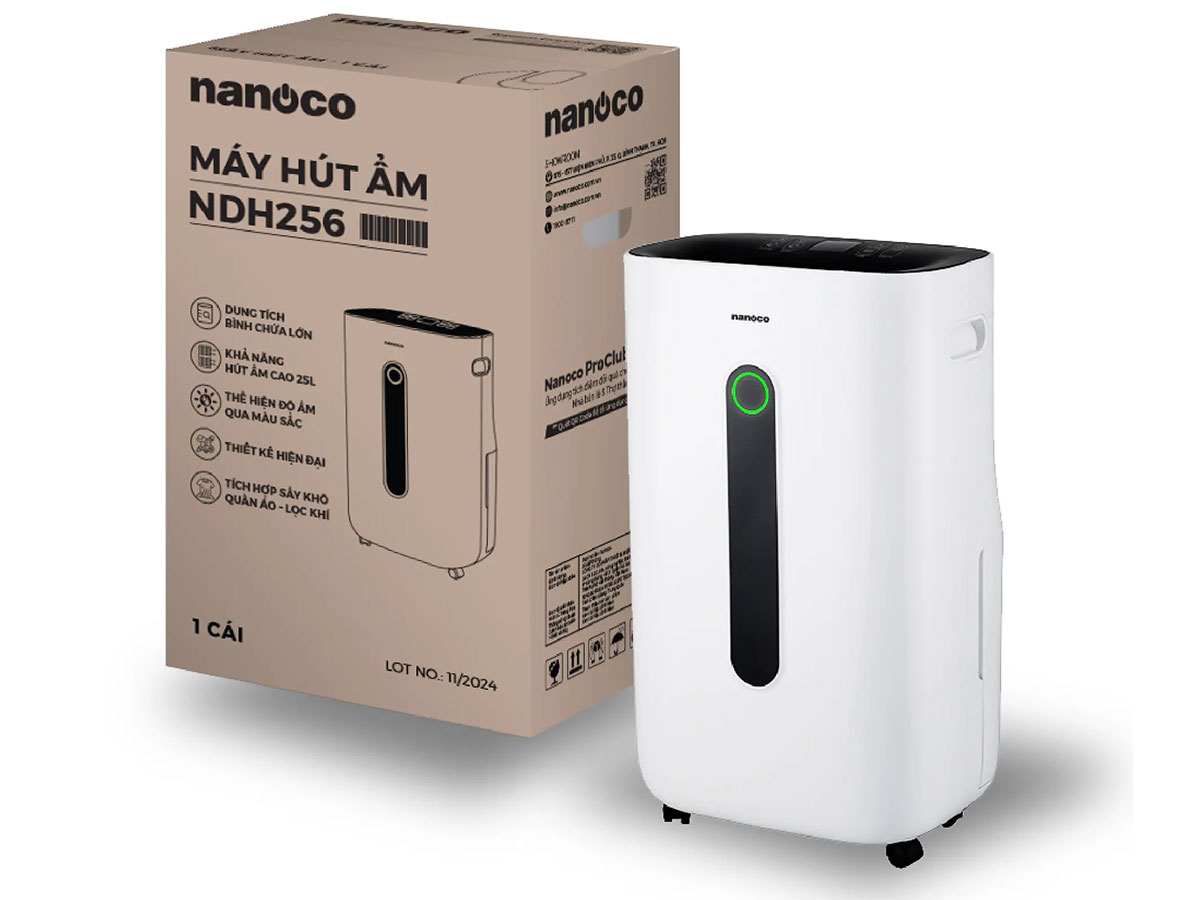 Nanoco NDH256 có chức năng sấy khô quần áo