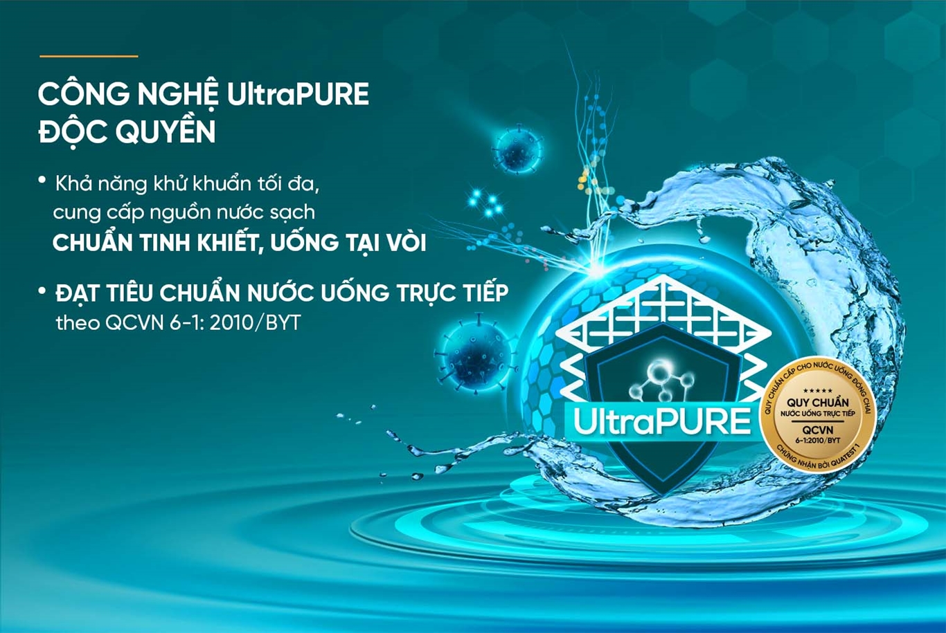 Sunhouse SHA8899KL cho ra nguồn nước tinh khiết