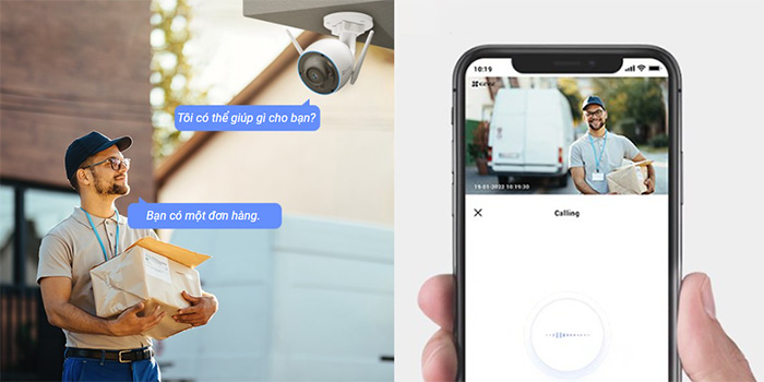 Camera IP Wifi Ezviz H3 có tính năng đàm thoại 2 chiều