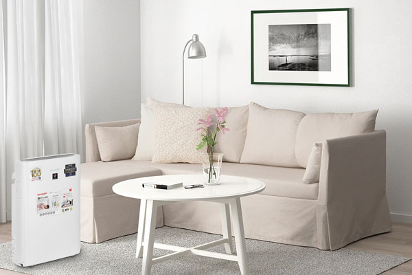 máy lọc không khí Sharp KI-N40V có kiểu dáng hiện đại, sang trọng