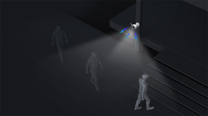 Camera IP Wifi Ezviz H3 trang bị còi báo động