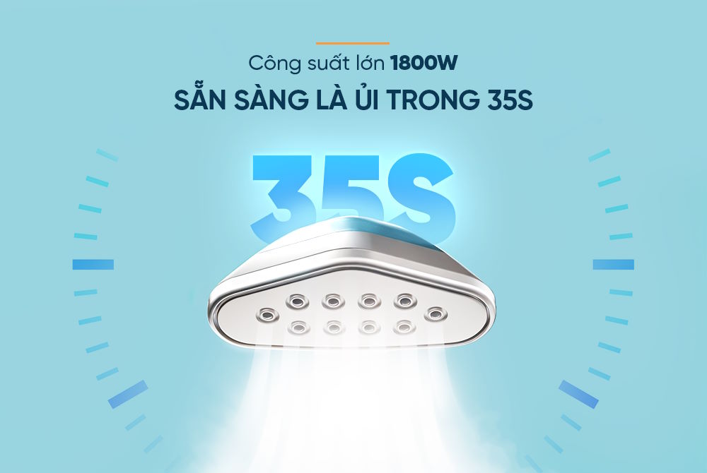 Công suất 1.800W – Nhanh chóng, tiết kiệm thời gian