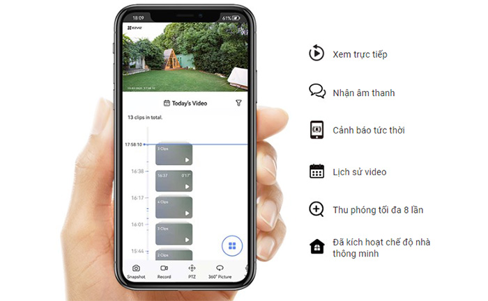 Camera IP Wifi Ezviz H3 kết nối ứng dụng Ezviz