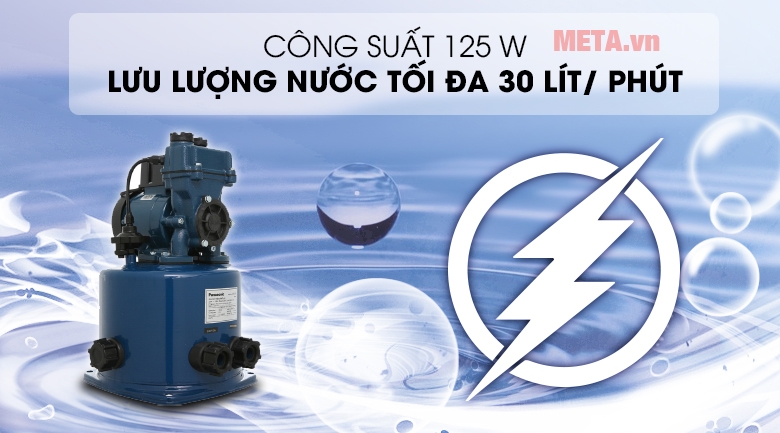 Máy bơm nước tăng áp Panasonic A-130JTX có công suất 125W