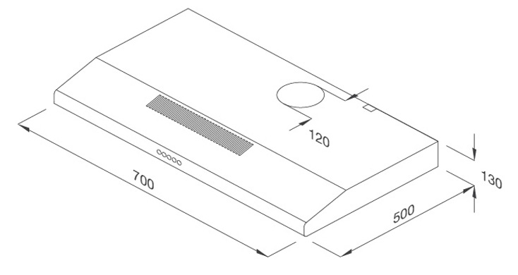 Kích thước của Malloca H365.7