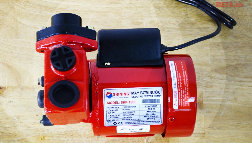 Máy bơm nước chân không Shining SHP-150E có khả năng vận hành mạnh mẽ