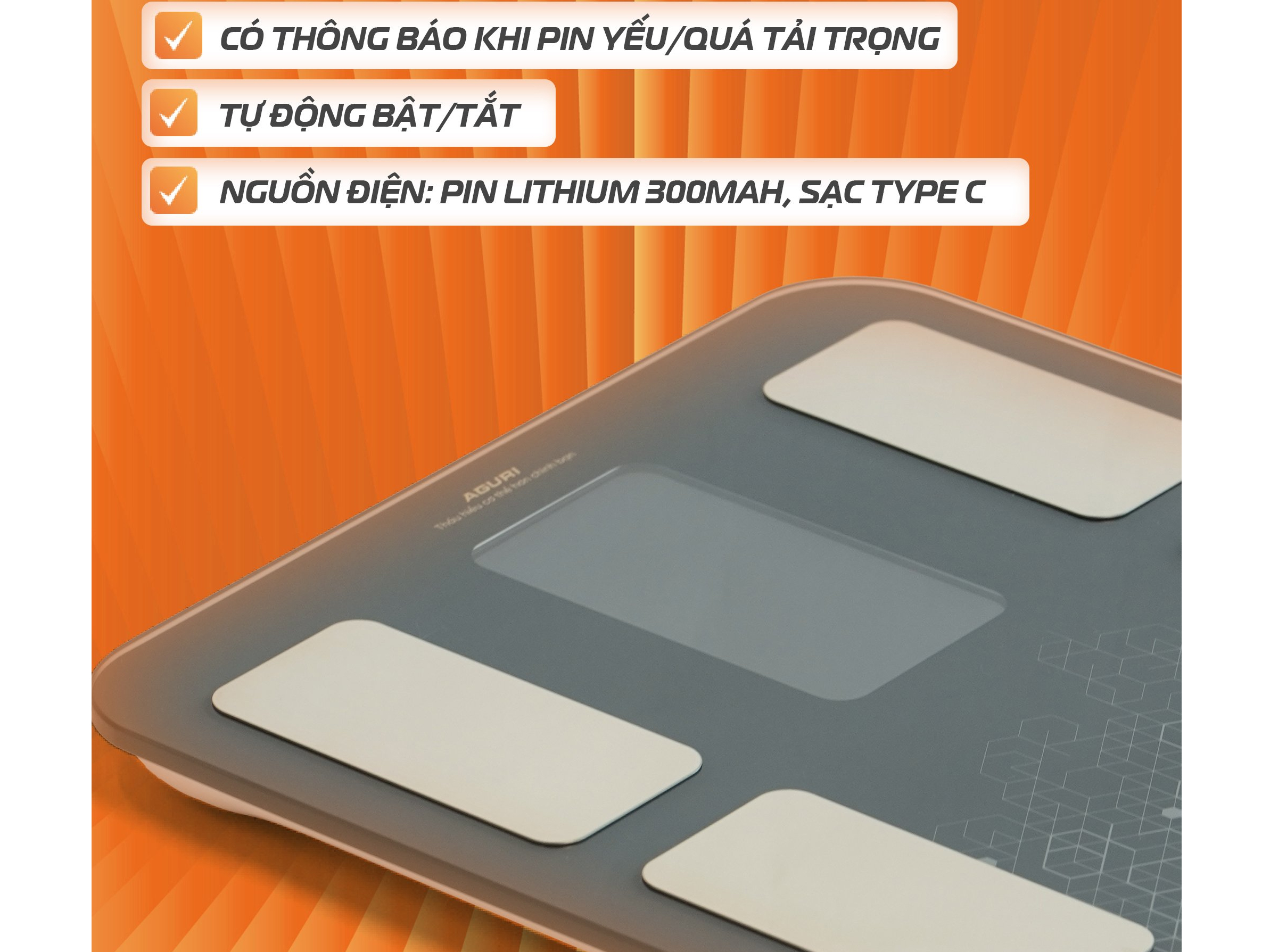 Cân sức khỏe điện tử dùng pin sạc