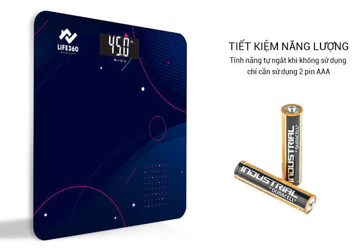 Cân sức khỏe Life360 AL-S22F dùng 2 pin AA