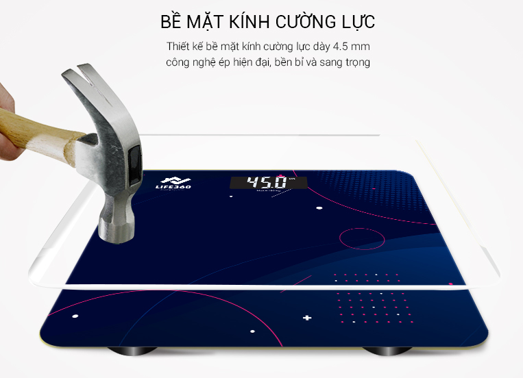 Mặt cân làm từ kính cường lực