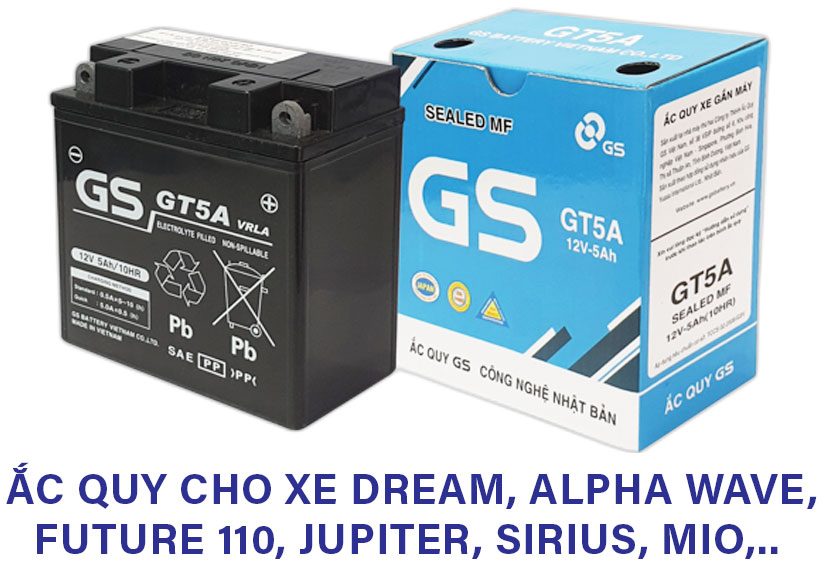 Ắc quy GS dùng cho xe máy