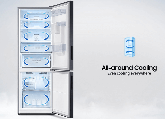 Tủ lạnh Samsung RS64R53012C/SV ứng dụng công nghệ làm lạnh nhanh, đồng đều, ổn định All Around Cooling