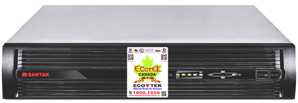 Mặt sau của bộ lưu điện Santak Rack 2K