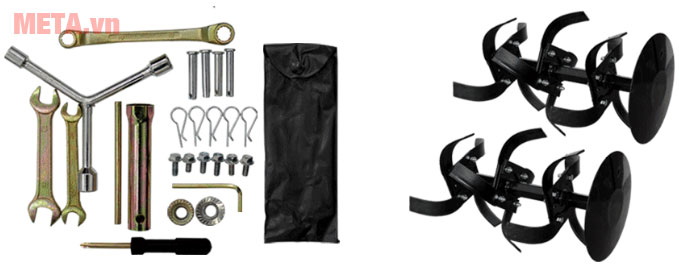 Máy xới đất Oshima XDX1-T với các phụ kiện