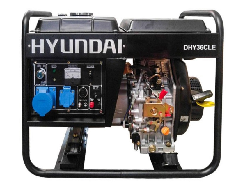 Máy phát điện chạy dầu Hyundai DHY36CLE đến từ thương hiệu của Hàn Quốc cho độ bền cao, có thể chạy liên tục 11 giờ