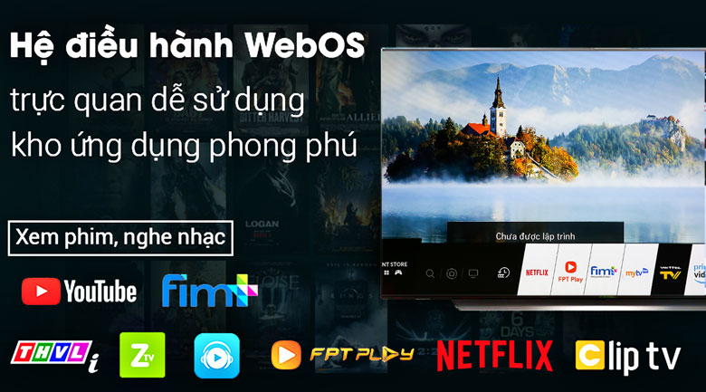Tivi sử dụng hệ điều hành Webos trực quan