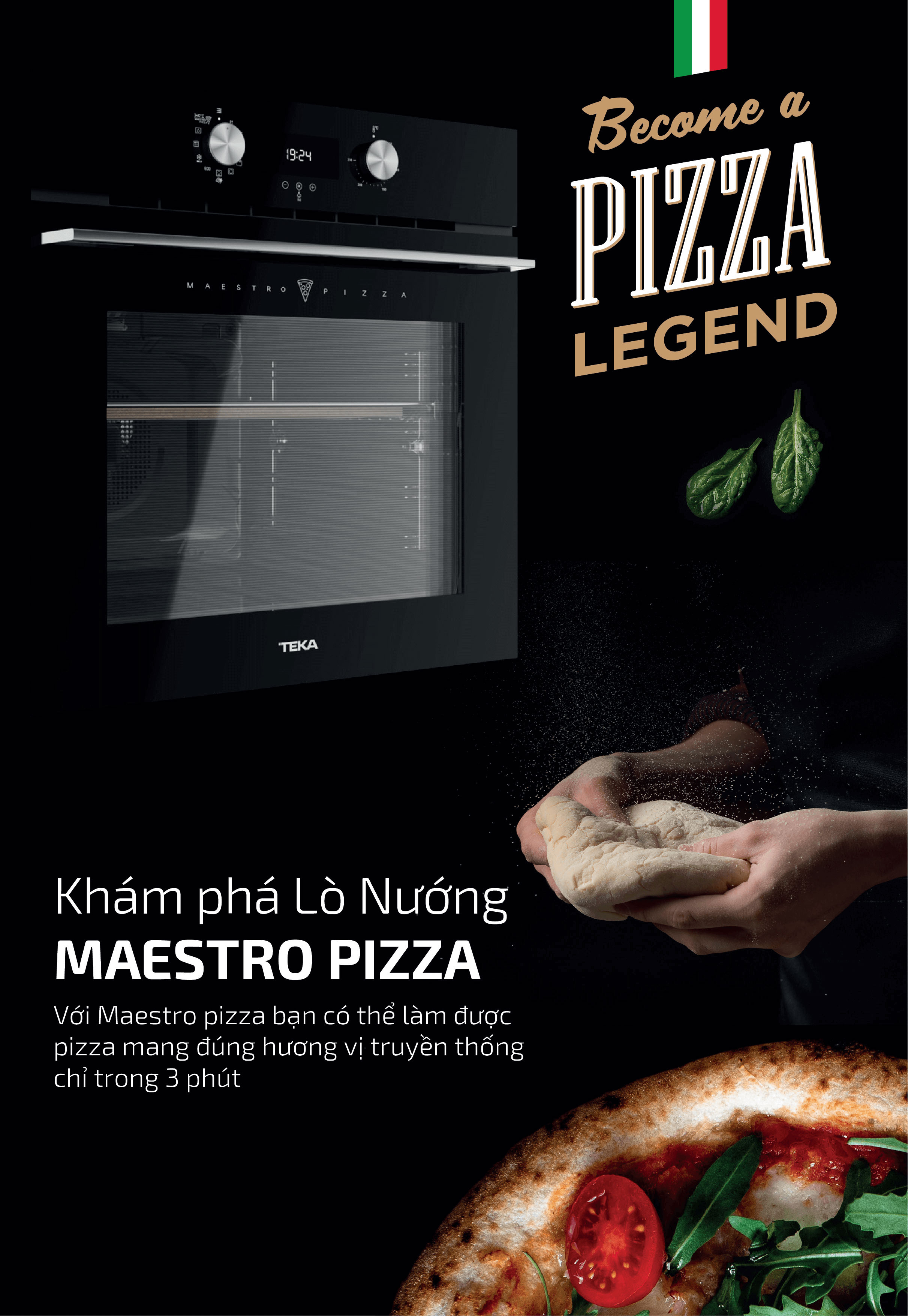 Lò nướng đế bánh Pizza ở nhiệt độ cao