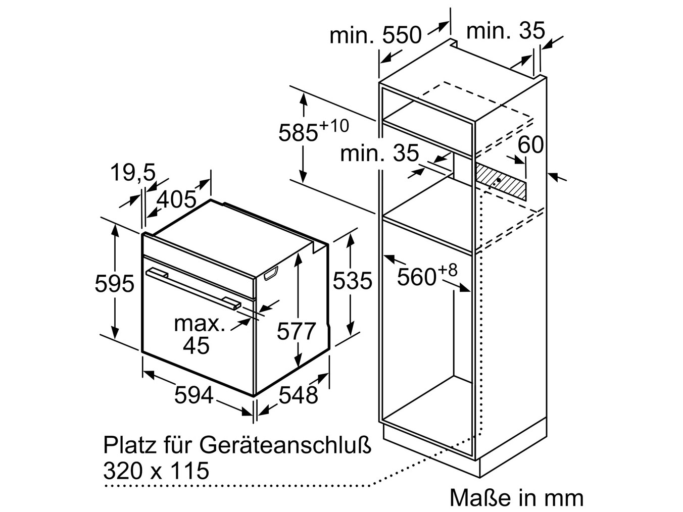Kích thước của HBG7741B1 Serie 8