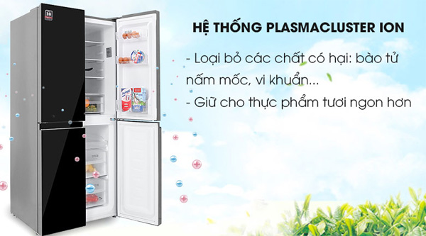 Tủ lạnh Sharp 567 lít 4 cửa SJ-FXP640VG-BK có khả năng tiết kiệm điện