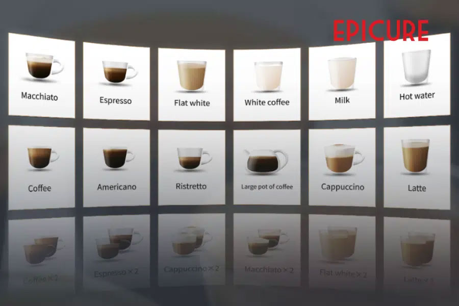 Máy pha cà phê gồm 15 menu thức uống