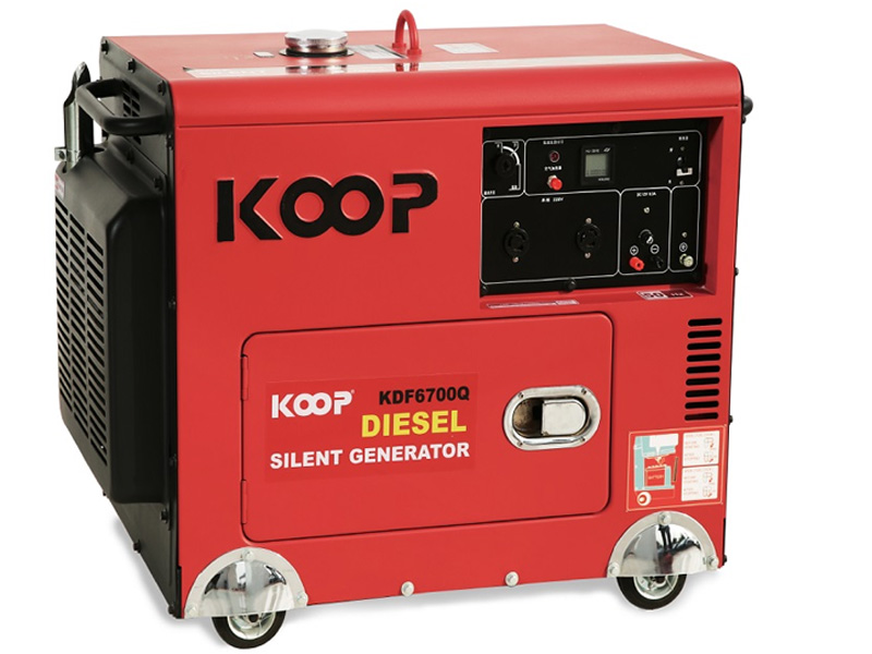Máy phát điện chạy dầu 5kW Koop KDF6700Q sở hữu thiết kế gọn gàng và chắc chắn
