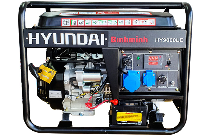 Máy phát điện xăng Hyundai HY 9000LE có thiết kế chắc chắn, bền đẹp