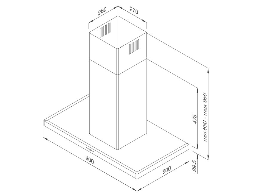 Kích thước Malloca SLIM K-4250