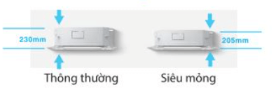 điều hòa Midea MCD1-28CRN8 còn có thiết kế siêu mỏng