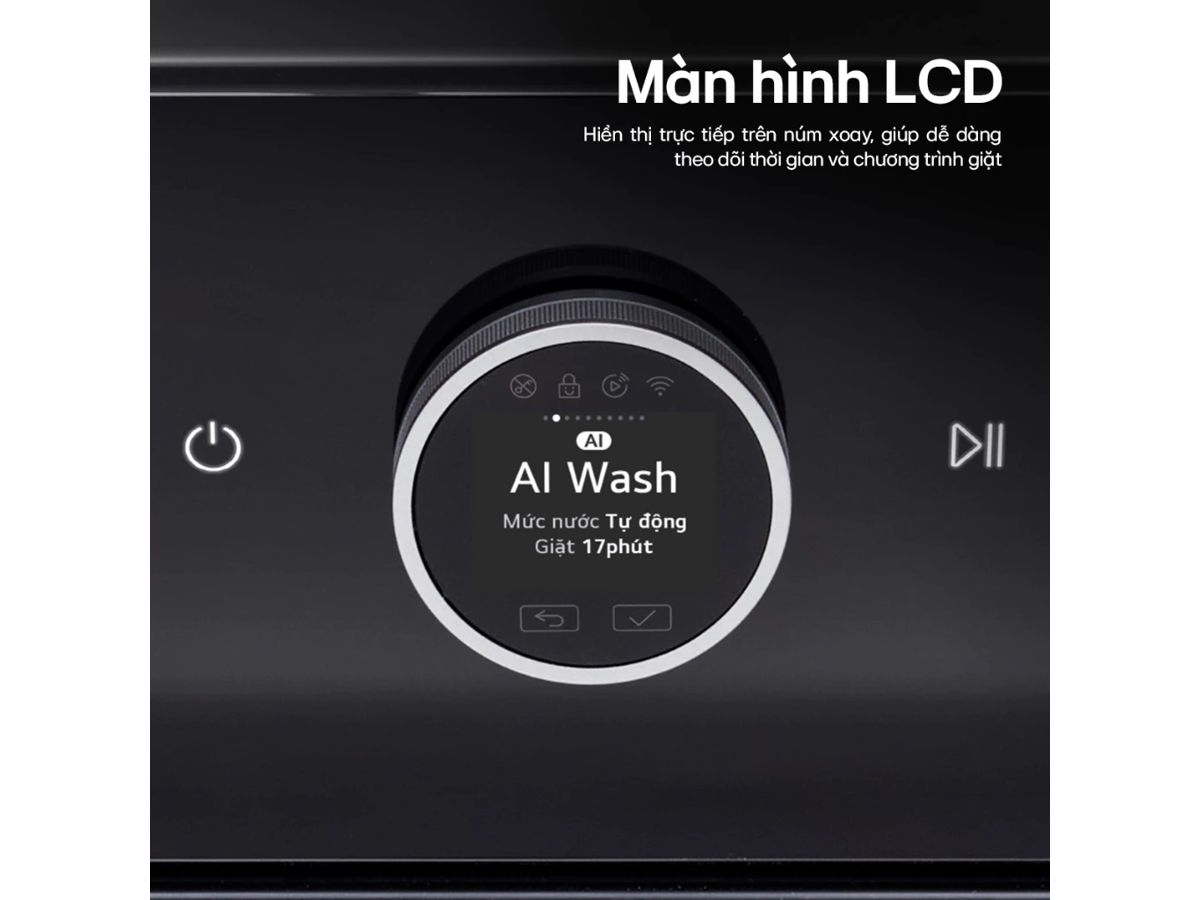 Máy giặt lồng đứng có màn hình LCD