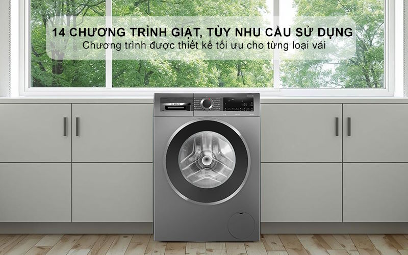 14 chương trình giặt và 9 tính năng bổ sung