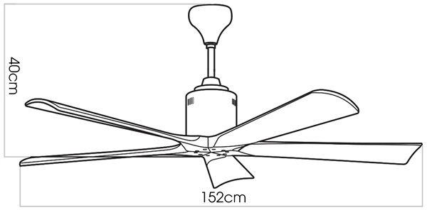 Quạt trần Kaiyokukan cao 35cm