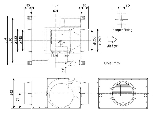 Kích thước Panasonic FV-28NX3