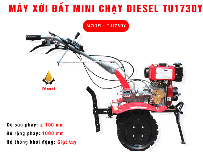 Máy xới đất mini Tatsu TU173DY