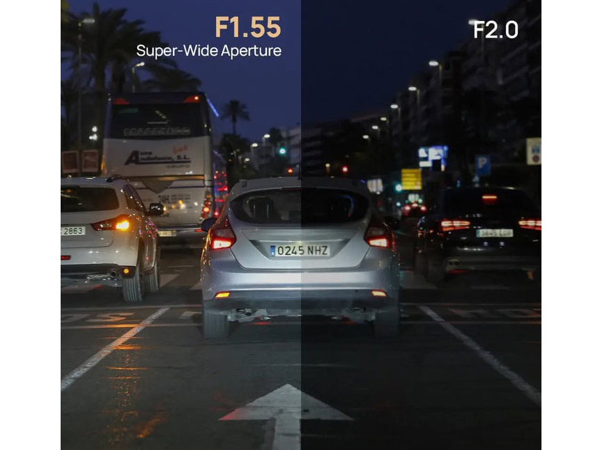 Camera hành trình 70mai có khẩu độ camera trước f1.55