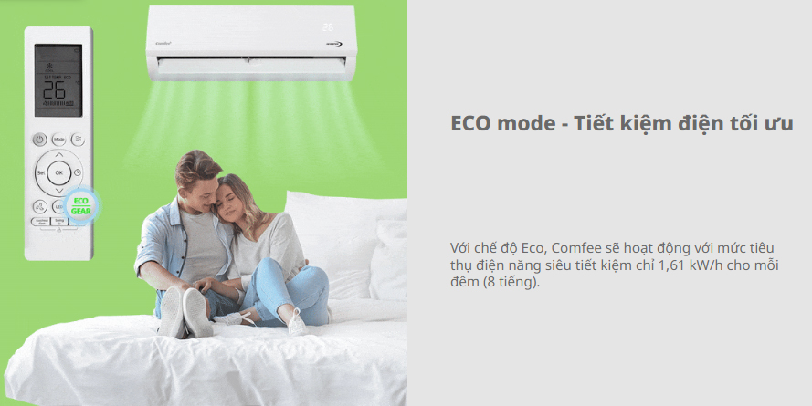 Máy lạnh Comfee có chế độ eco tiết kiệm điện