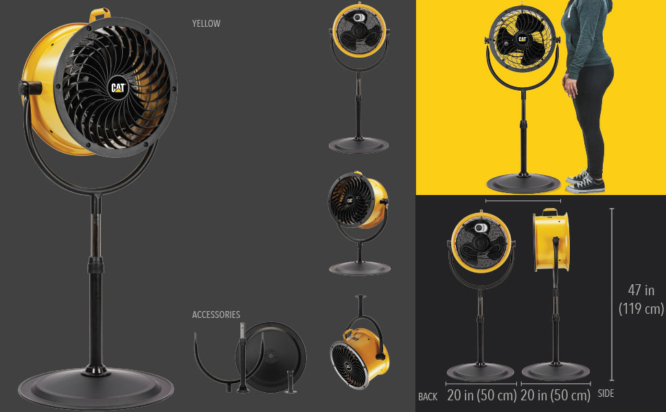 Caterpillar HVPD-14AC là mẫu quạt có khả năng tùy chỉnh độ cao linh hoạt