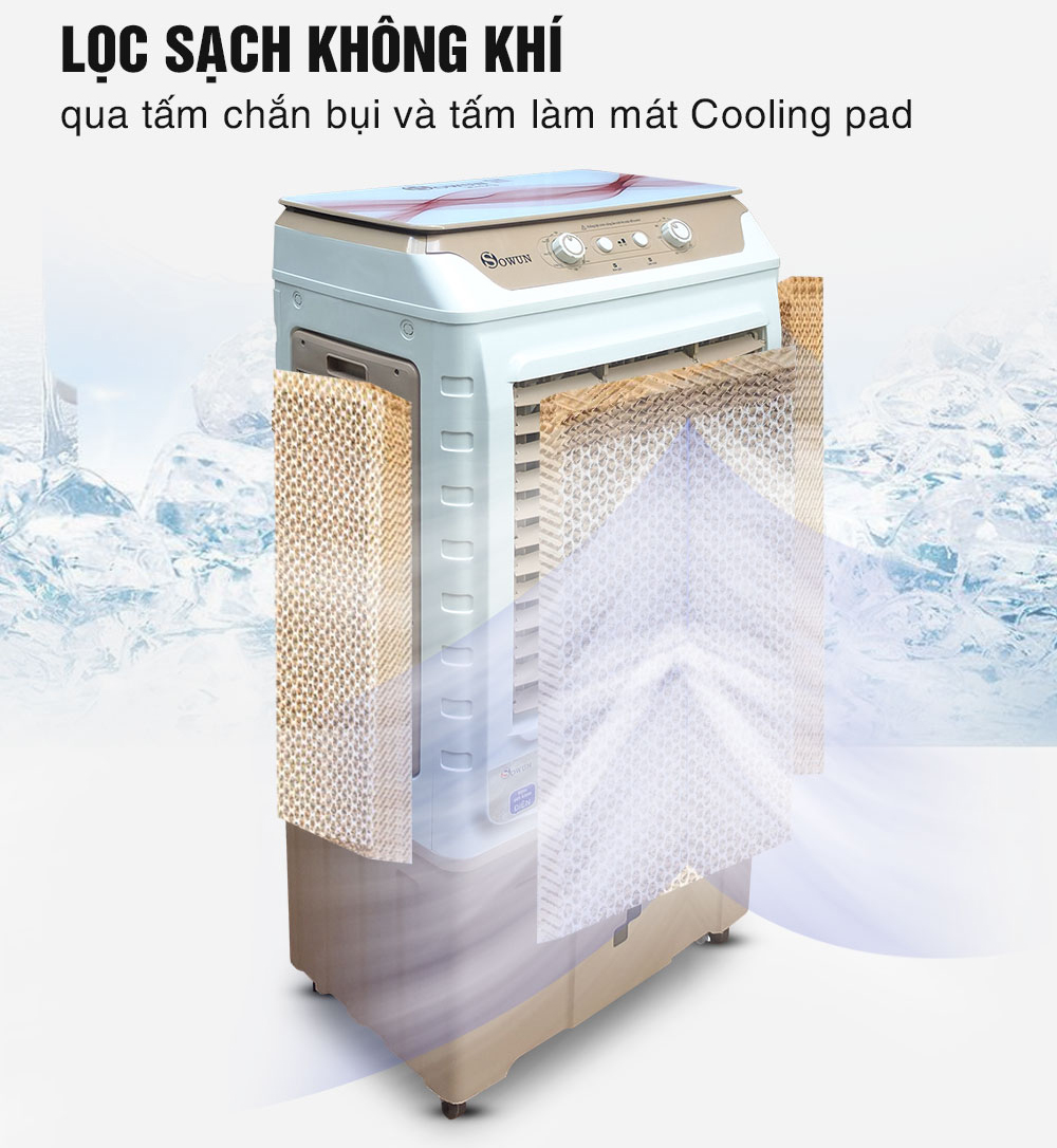 Máy làm mát không khí Sowun SW 891LX giúp lọc sạch không khí
