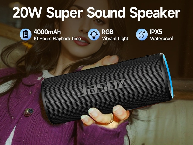 Loa Bluetooth Jasoz có dung lượng pin sạc lớn