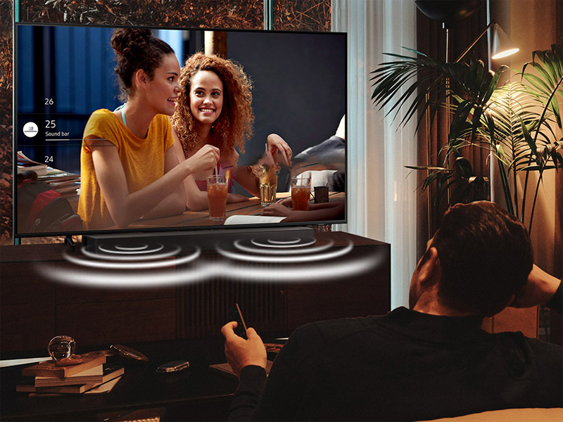 Loa Soundbar Samsung HW-C450/XV tích hợp chế độ ban đêm ít làm ảnh hưởng đến những người xung quanh