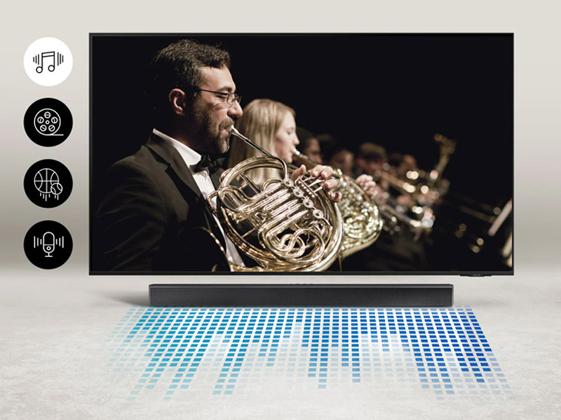 Loa Soundbar Samsung HW-C450/XV tích hợp công nghệ Adaptive Sound Lite