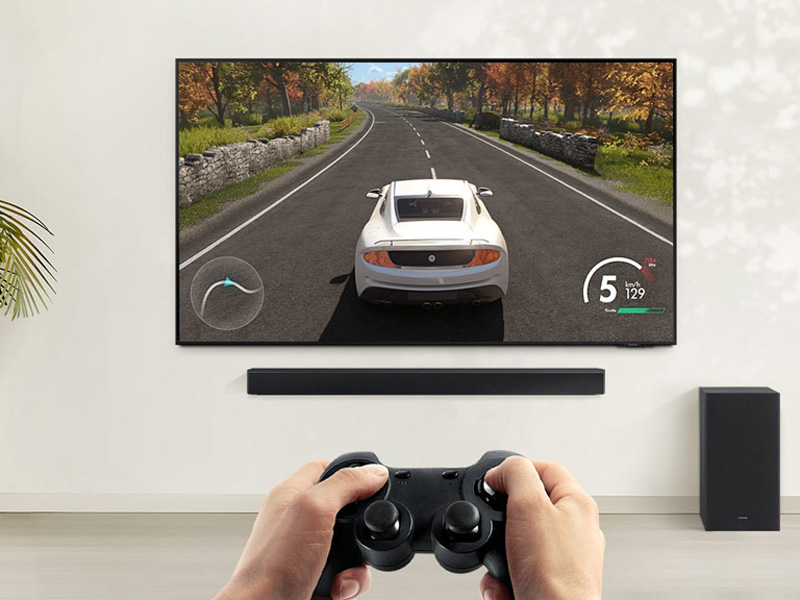 Trải nghiệm âm mượt trong từng cảnh game trên loa thanh Samsung HW-C450/XV
