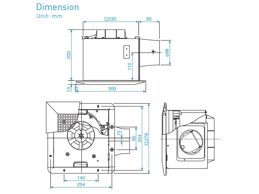 Kích thước của FV-24CHR2