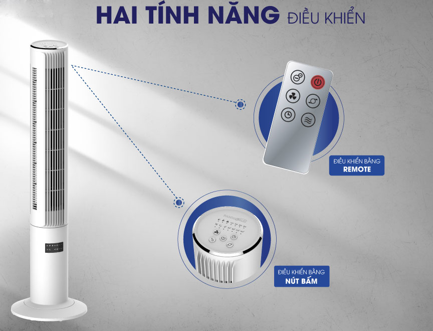 Quạt tháp đi kèm remote