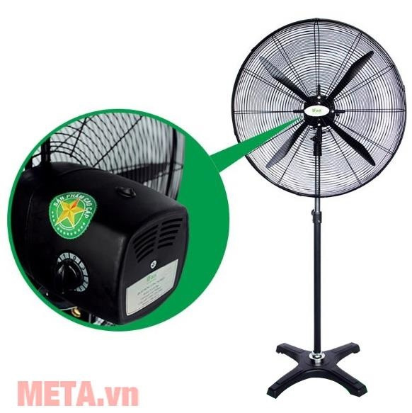 Quạt có 4 cánh với sải cánh lên tới 65cm
