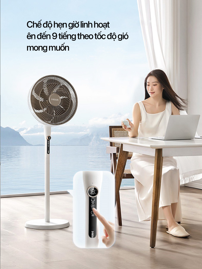 Hẹn giờ linh hoạt 1–9 tiếng – An toàn và tiện dụng