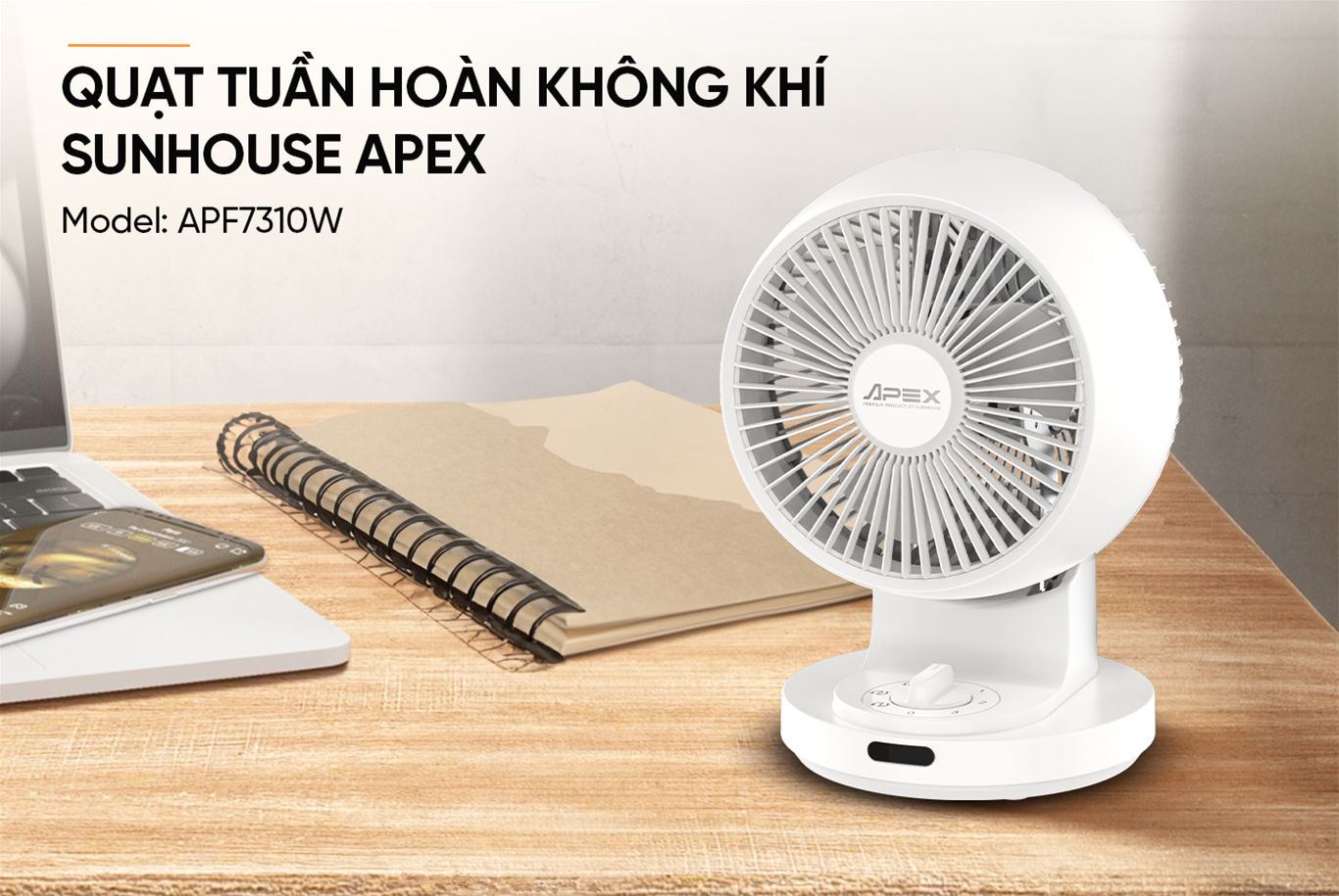 Quạt tuần hoàn không khí Sunhouse Apex APF7310W